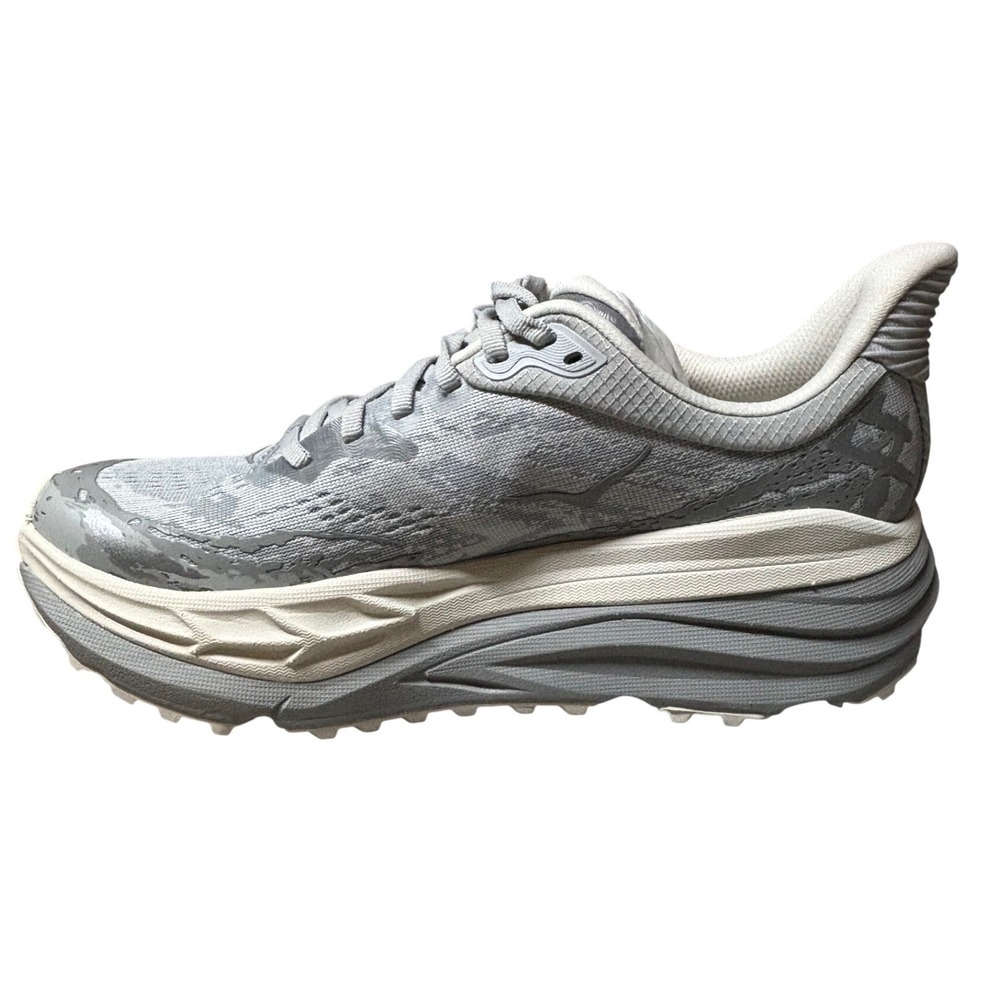 New in Box Mens Hoka Stinson 7 Trail Running Shoes Grey White Sz 8D 1141530-SLBS - Picture 6 of 8